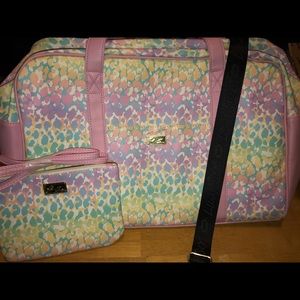 NWT Betsey Johnson weekender bag with wristlet